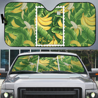Aloha Hawaii Maia Auto Sun Shade Hawaiian Banana Stylized Stamp LT14 Green - Polynesian Pride