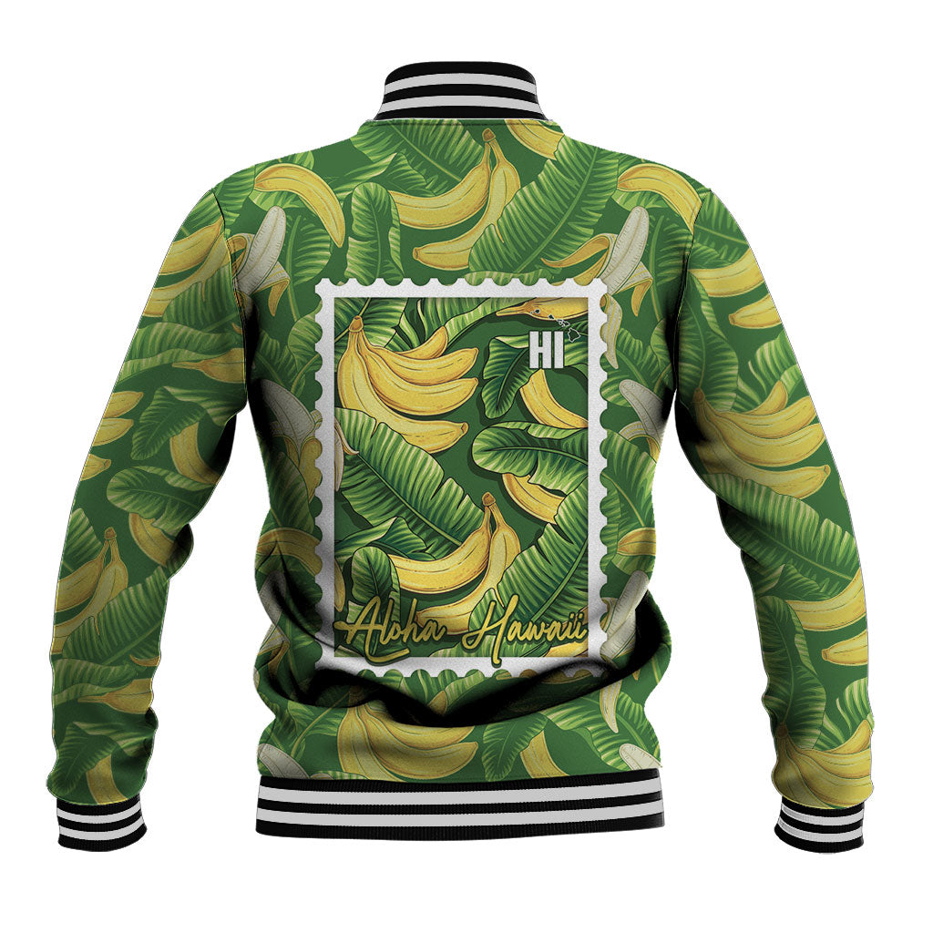 Aloha Hawaii Maia Baseball Jacket Hawaiian Banana Stylized Stamp LT14 - Polynesian Pride