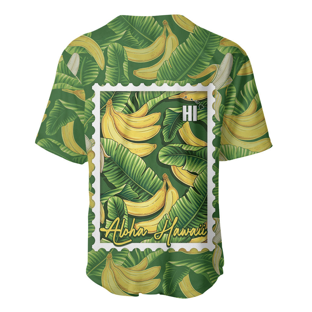 Aloha Hawaii Maia Baseball Jersey Hawaiian Banana Stylized Stamp LT14 - Polynesian Pride