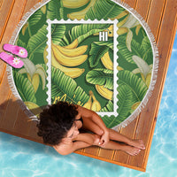 Aloha Hawaii Maia Beach Blanket Hawaiian Banana Stylized Stamp LT14 - Polynesian Pride