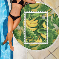 Aloha Hawaii Maia Beach Blanket Hawaiian Banana Stylized Stamp LT14 - Polynesian Pride