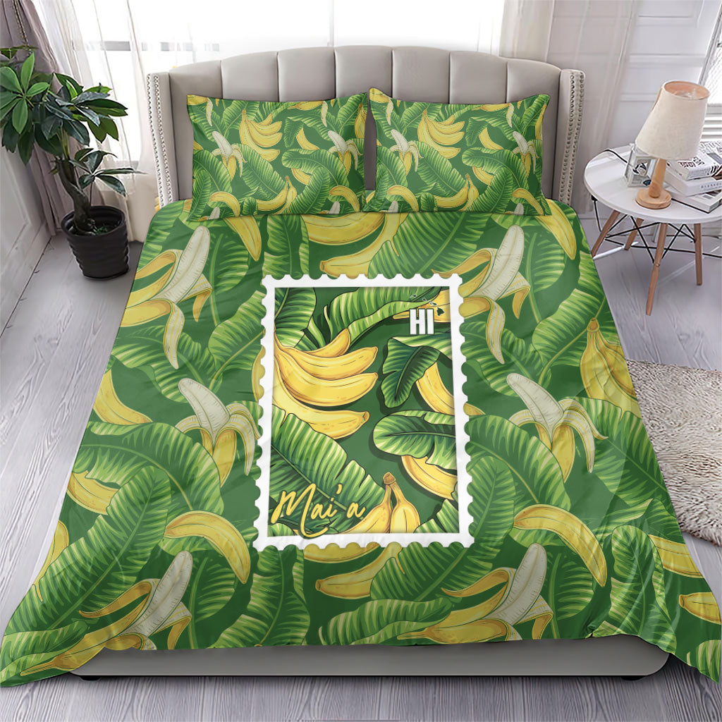 Aloha Hawaii Maia Bedding Set Hawaiian Banana Stylized Stamp LT14 - Polynesian Pride