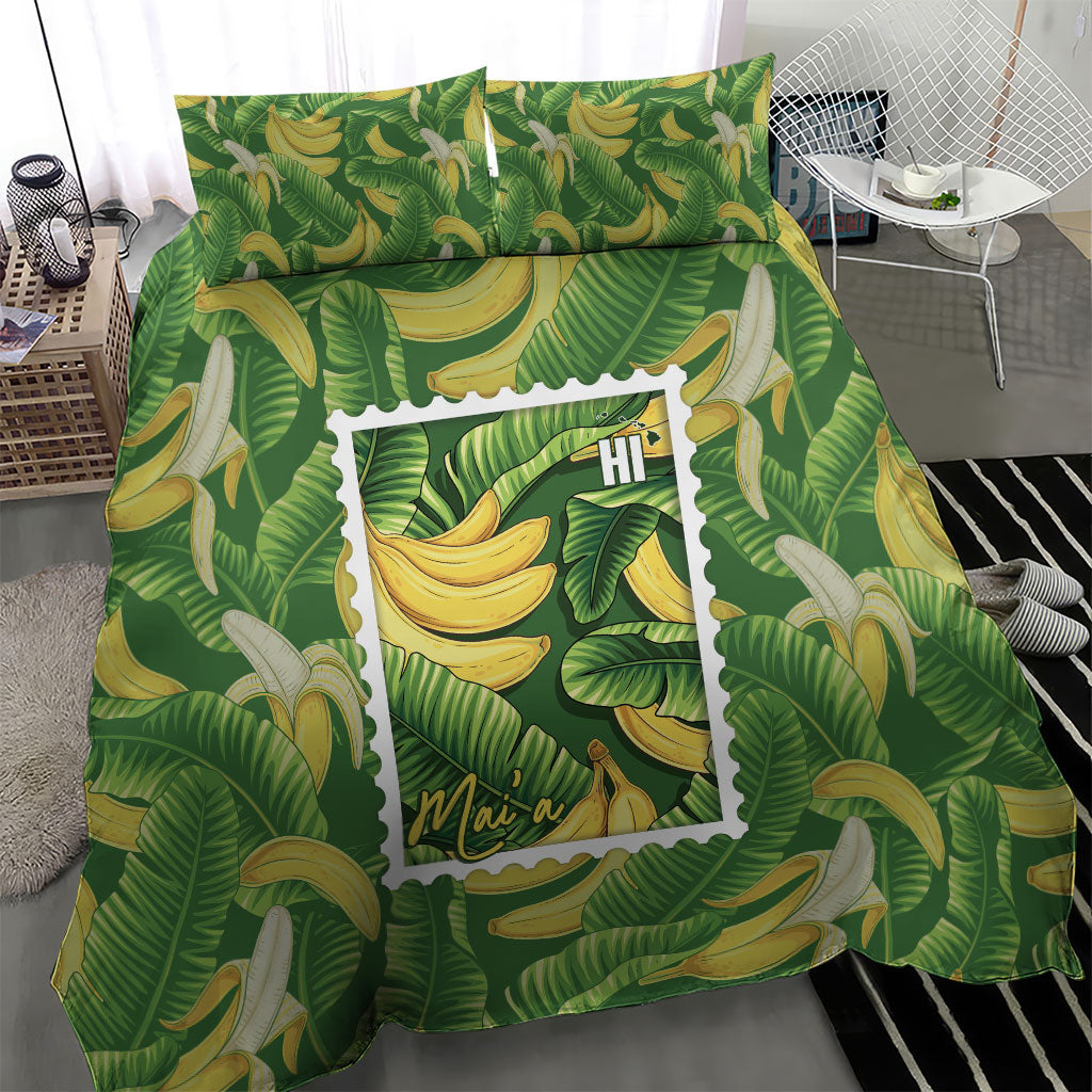 Aloha Hawaii Maia Bedding Set Hawaiian Banana Stylized Stamp LT14 - Polynesian Pride