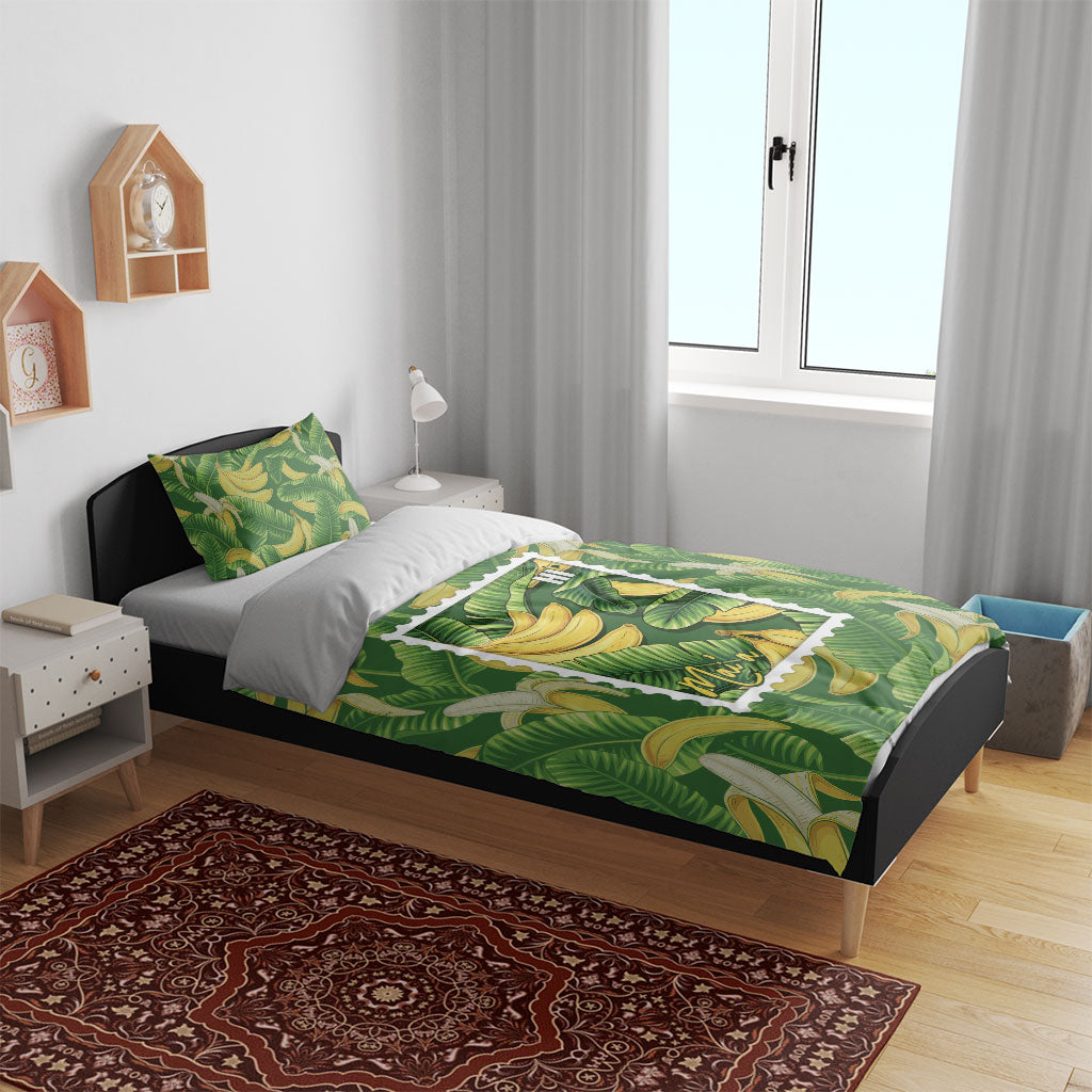 Aloha Hawaii Maia Bedding Set Hawaiian Banana Stylized Stamp LT14 - Polynesian Pride