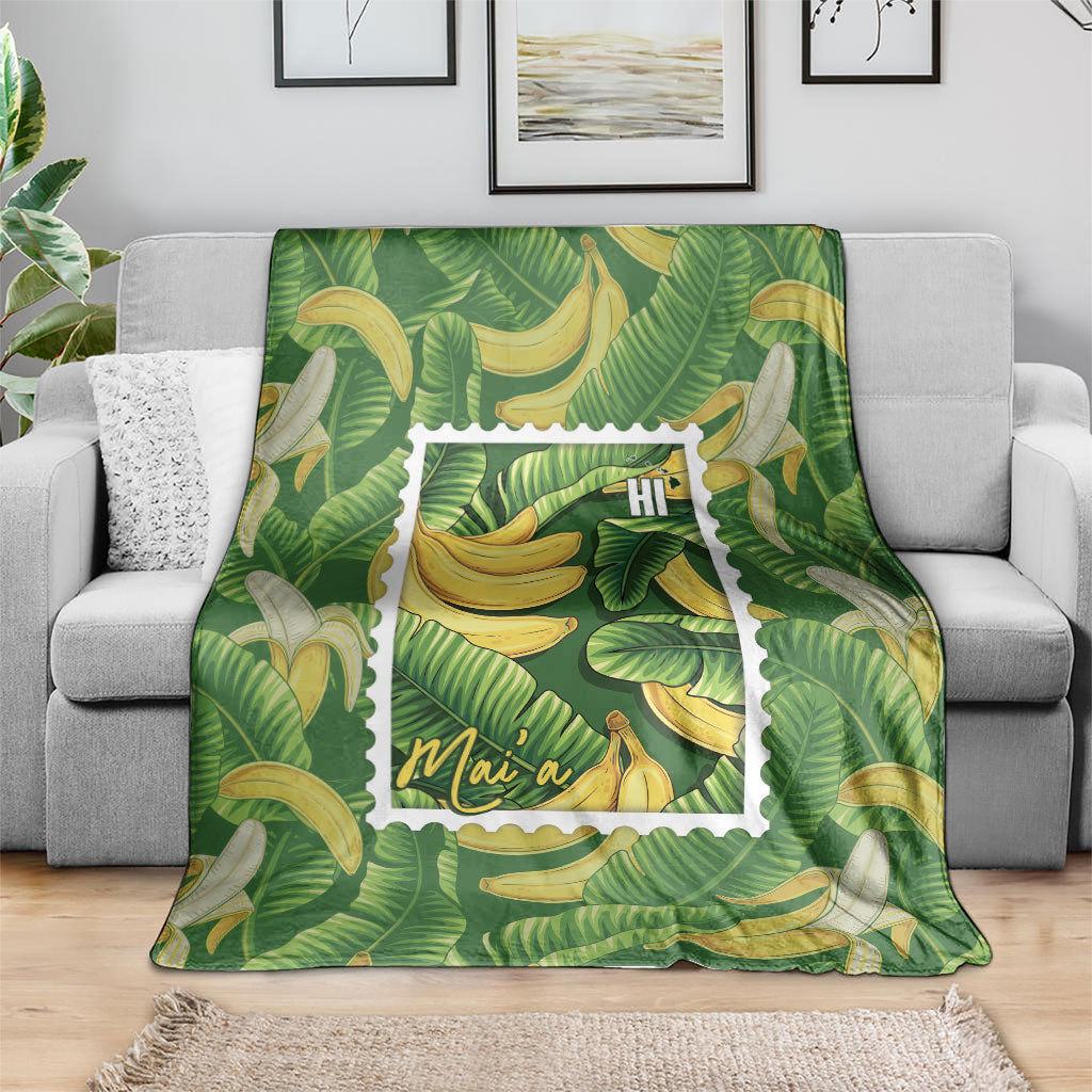 Aloha Hawaii Maia Blanket Hawaiian Banana Stylized Stamp LT14 - Polynesian Pride