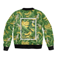 Aloha Hawaii Maia Bomber Jacket Hawaiian Banana Stylized Stamp LT14 - Polynesian Pride