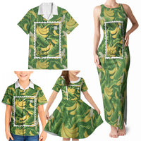 Aloha Hawaii Maia Family Matching Tank Maxi Dress and Hawaiian Shirt Hawaiian Banana Stylized Stamp LT14 - Polynesian Pride
