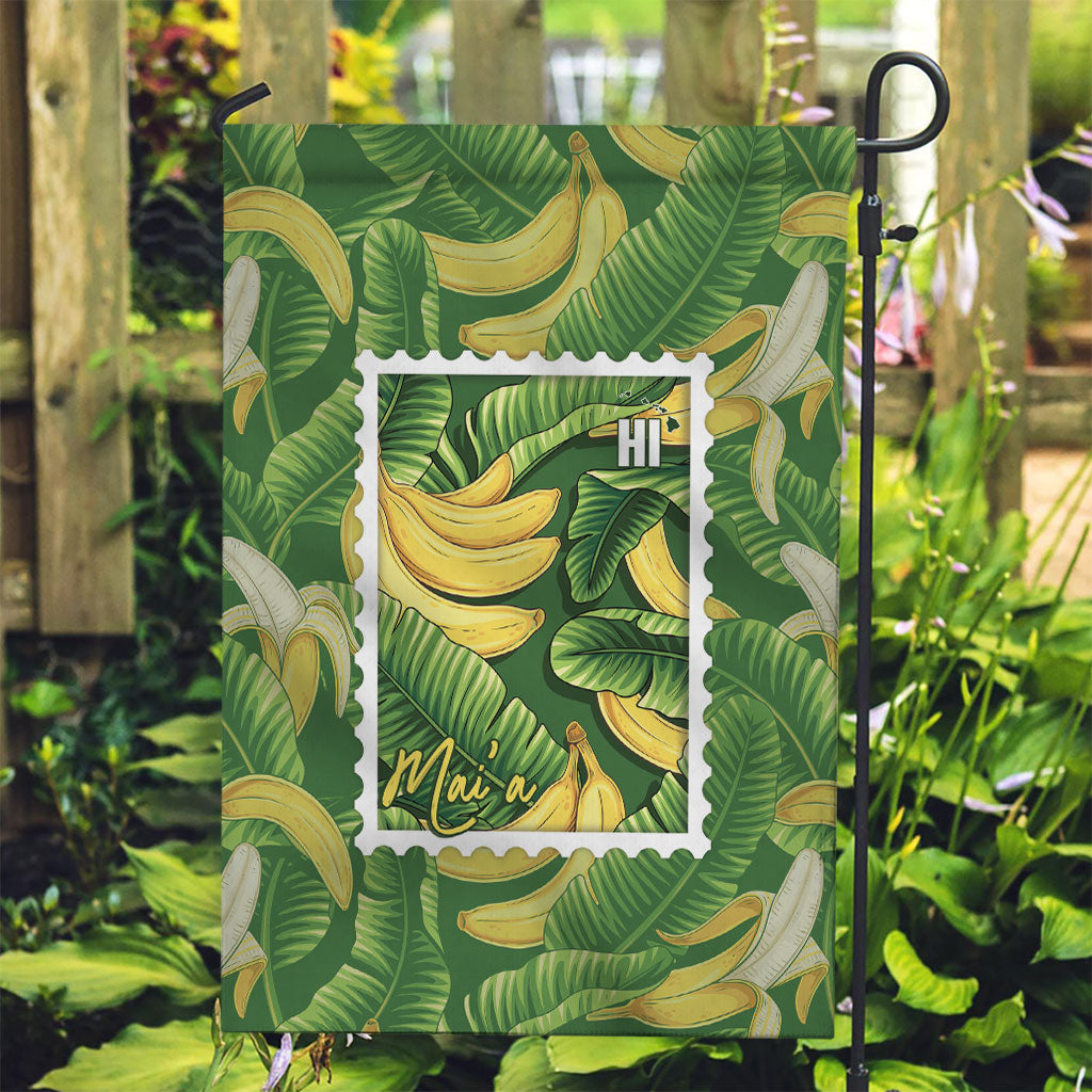 Aloha Hawaii Maia Garden Flag Hawaiian Banana Stylized Stamp LT14 Garden Flag Green - Polynesian Pride