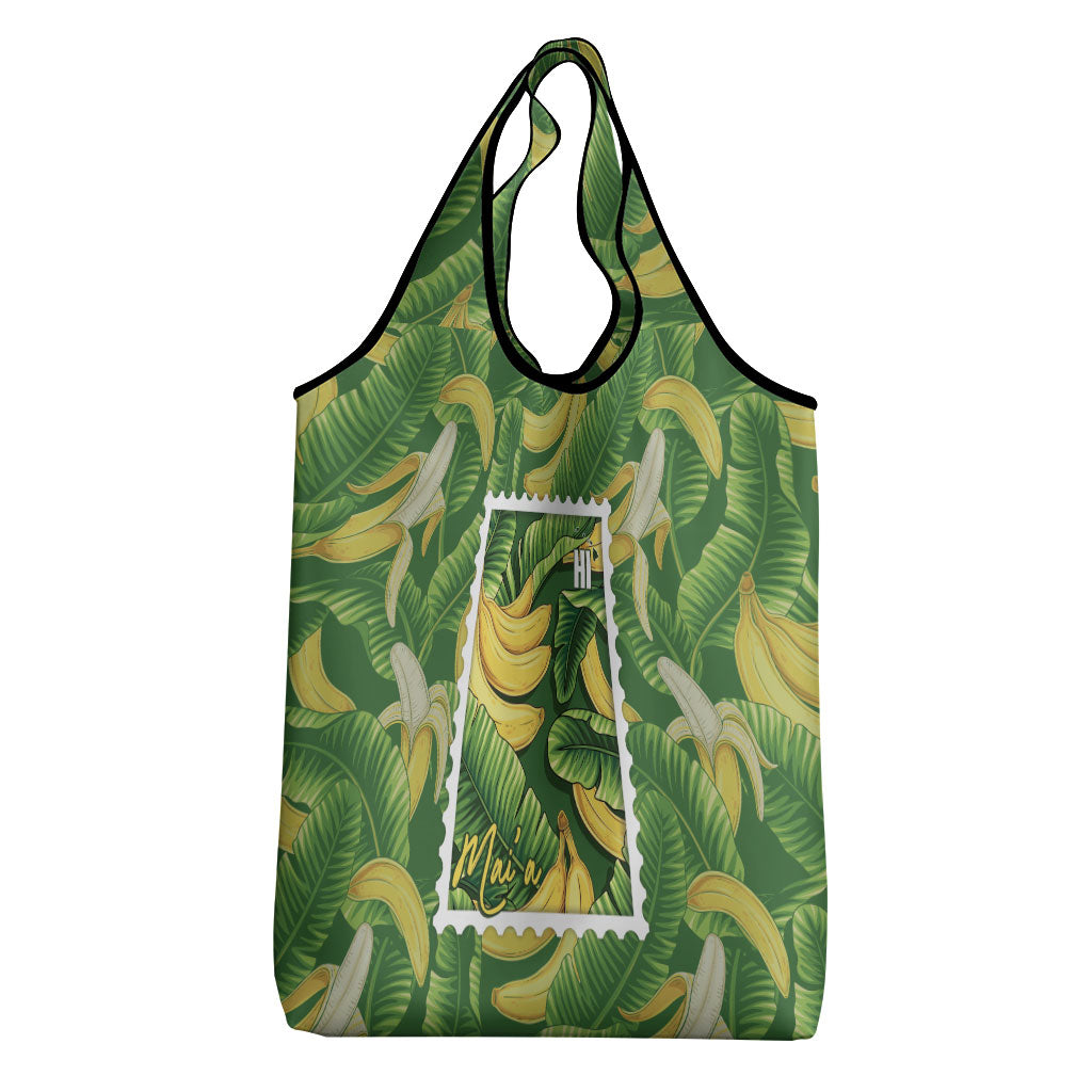Aloha Hawaii Maia Grocery Bag Hawaiian Banana Stylized Stamp LT14 - Polynesian Pride