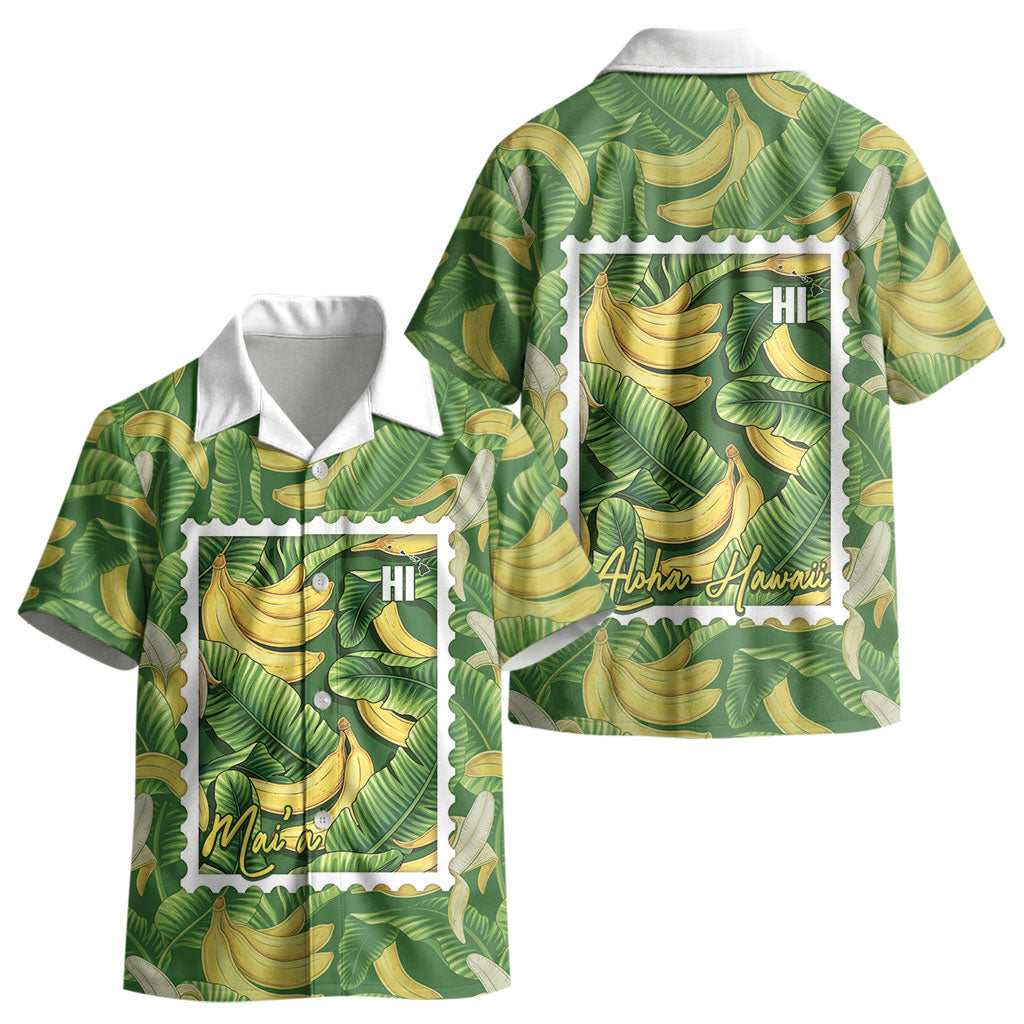 Aloha Hawaii Maia Kid Hawaiian Shirt Hawaiian Banana Stylized Stamp LT14 - Polynesian Pride