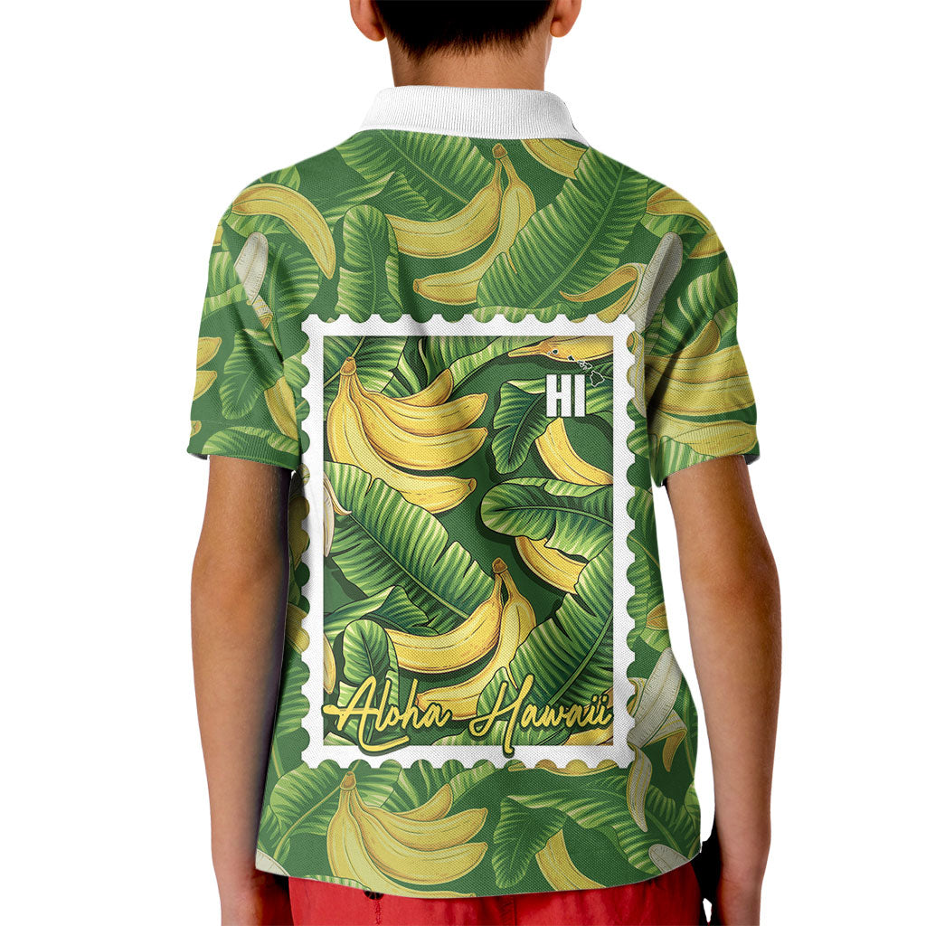 Aloha Hawaii Maia Kid Polo Shirt Hawaiian Banana Stylized Stamp LT14 - Polynesian Pride