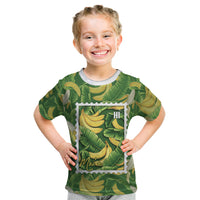 Aloha Hawaii Maia Kid T Shirt Hawaiian Banana Stylized Stamp LT14 Green - Polynesian Pride