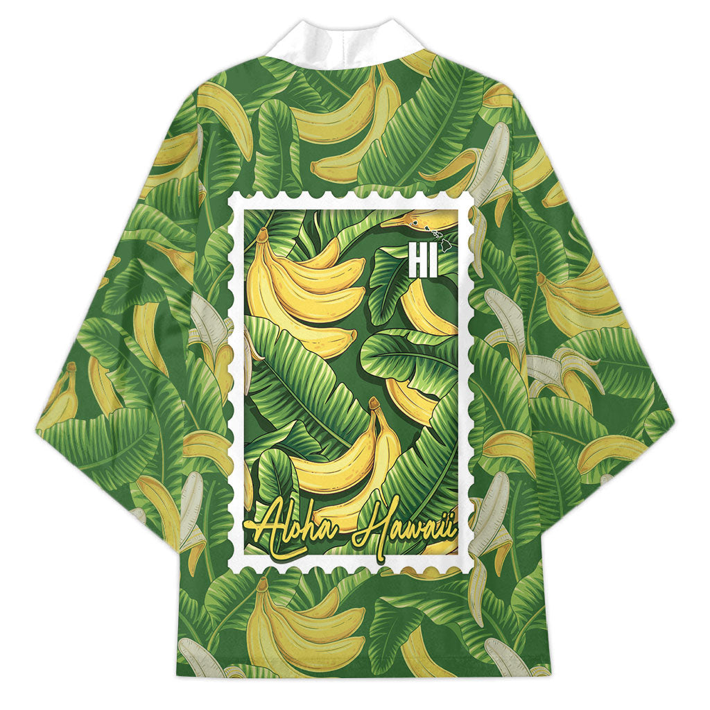 Aloha Hawaii Maia Kimono Hawaiian Banana Stylized Stamp LT14 - Polynesian Pride