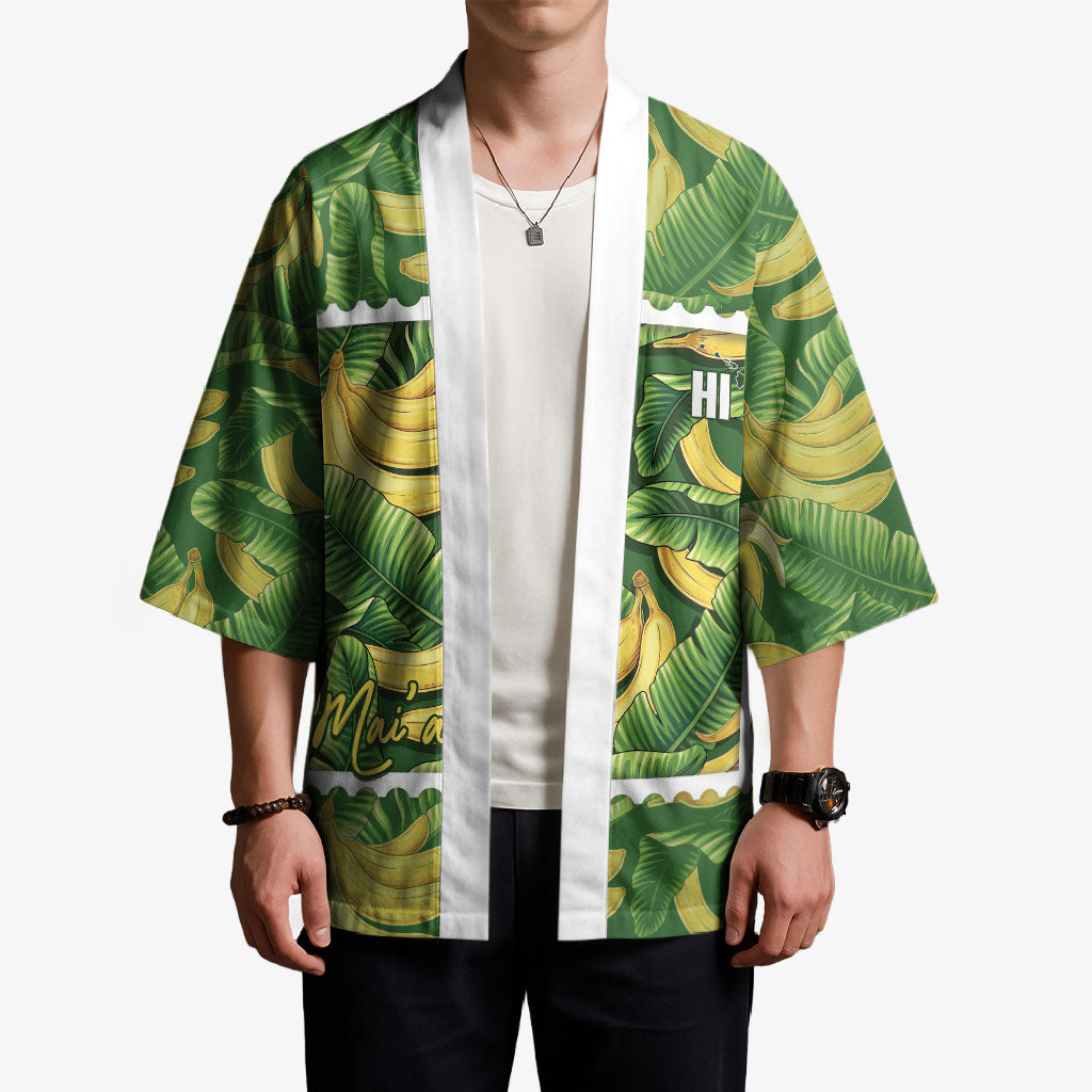 Aloha Hawaii Maia Kimono Hawaiian Banana Stylized Stamp LT14 - Polynesian Pride