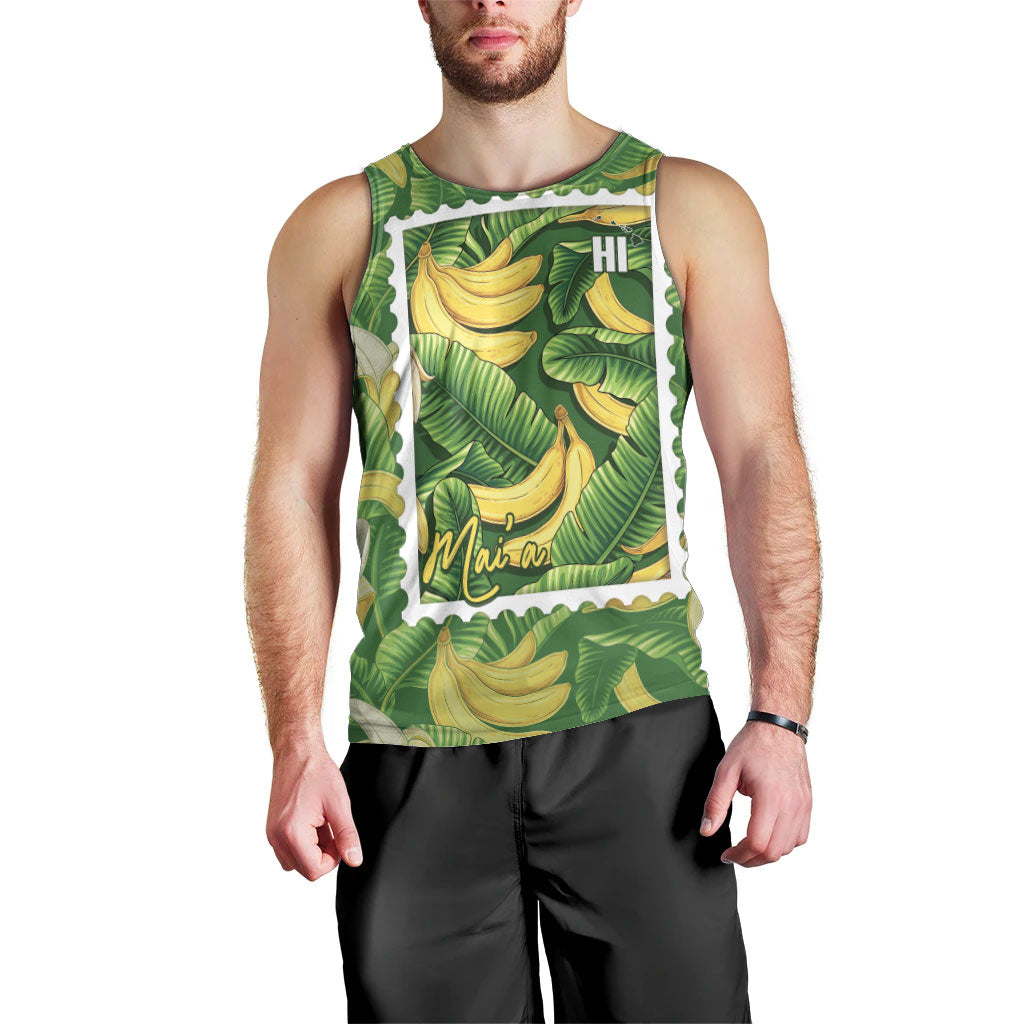 Aloha Hawaii Maia Men Tank Top Hawaiian Banana Stylized Stamp LT14 - Polynesian Pride