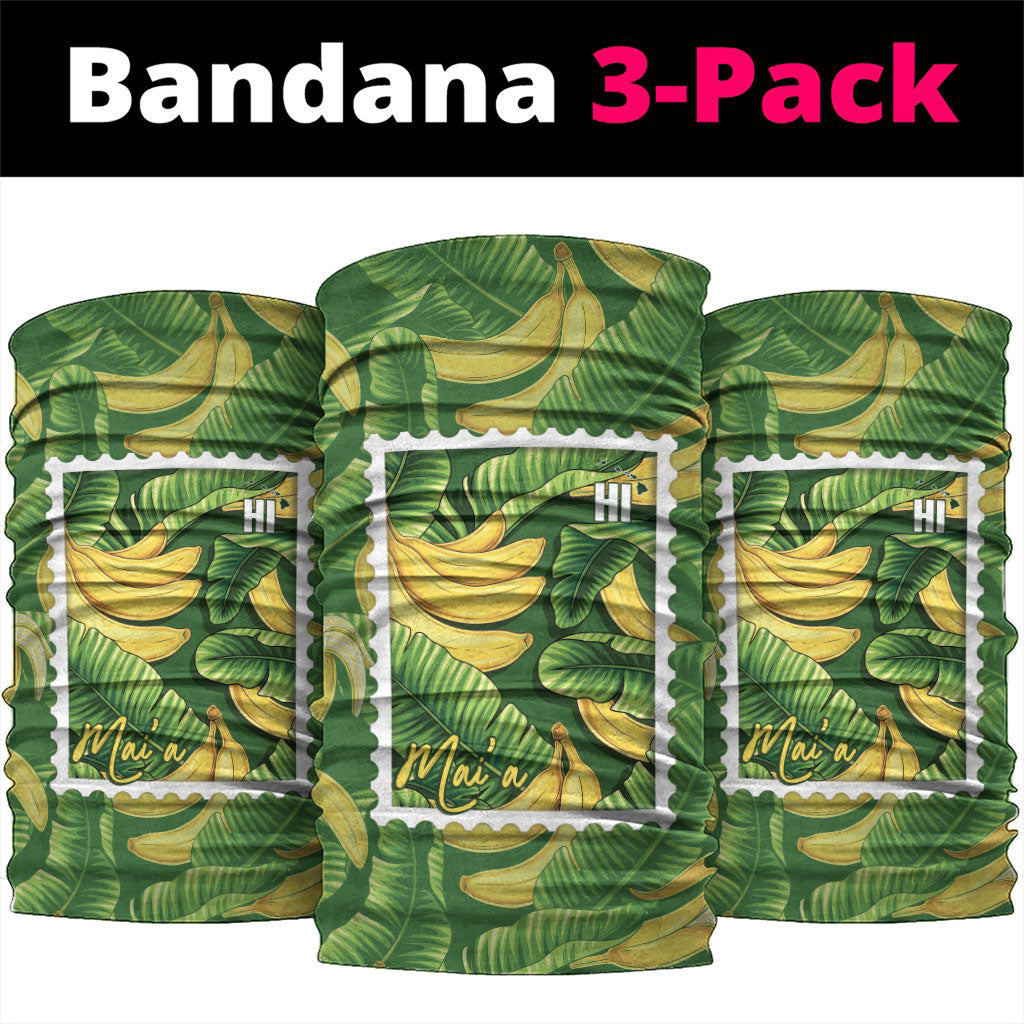 Aloha Hawaii Maia Neck Gaiter Hawaiian Banana Stylized Stamp LT14 package One Size: 25*50cm Green - Polynesian Pride