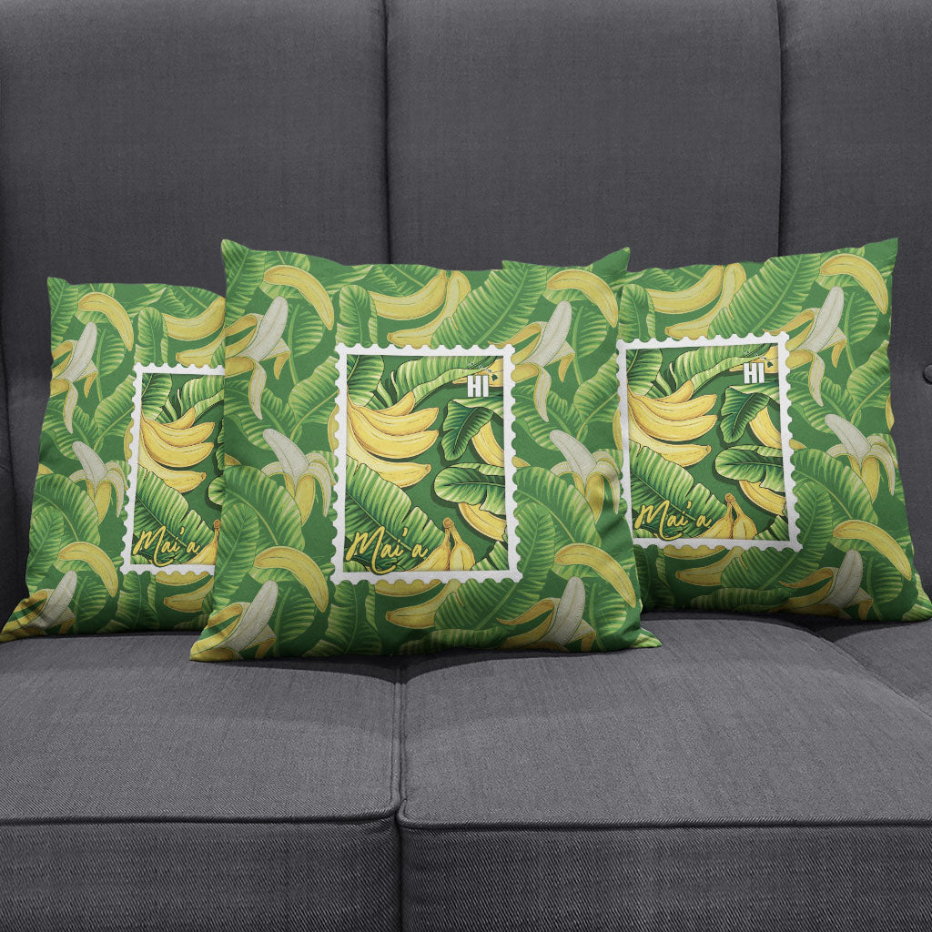 Aloha Hawaii Maia Pillow Cover Hawaiian Banana Stylized Stamp LT14 - Polynesian Pride