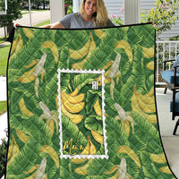 Aloha Hawaii Maia Quilt Hawaiian Banana Stylized Stamp LT14 Green - Polynesian Pride