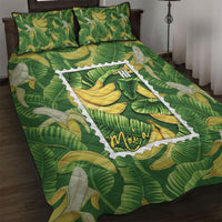 Aloha Hawaii Maia Quilt Bed Set Hawaiian Banana Stylized Stamp LT14 Green - Polynesian Pride