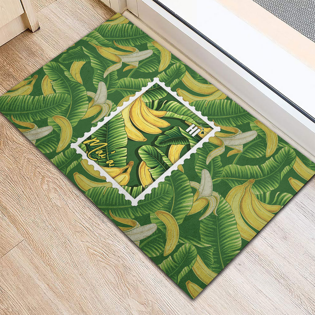Aloha Hawaii Maia Rubber Doormat Hawaiian Banana Stylized Stamp LT14 - Polynesian Pride
