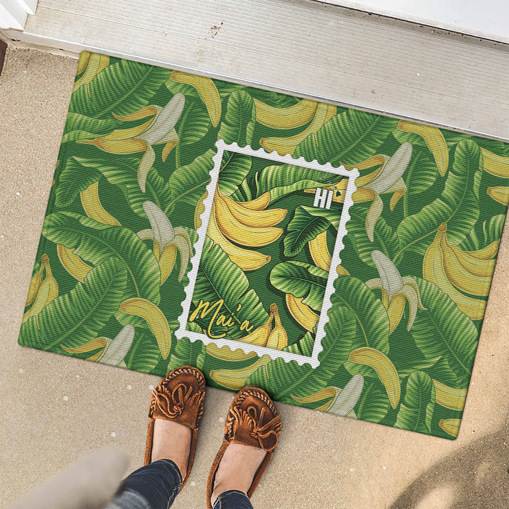 Aloha Hawaii Maia Rubber Doormat Hawaiian Banana Stylized Stamp LT14 - Polynesian Pride