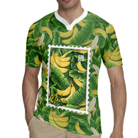 Aloha Hawaii Maia Rugby Jersey Hawaiian Banana Stylized Stamp LT14 - Polynesian Pride