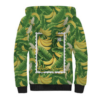 Aloha Hawaii Maia Sherpa Hoodie Hawaiian Banana Stylized Stamp LT14 - Polynesian Pride