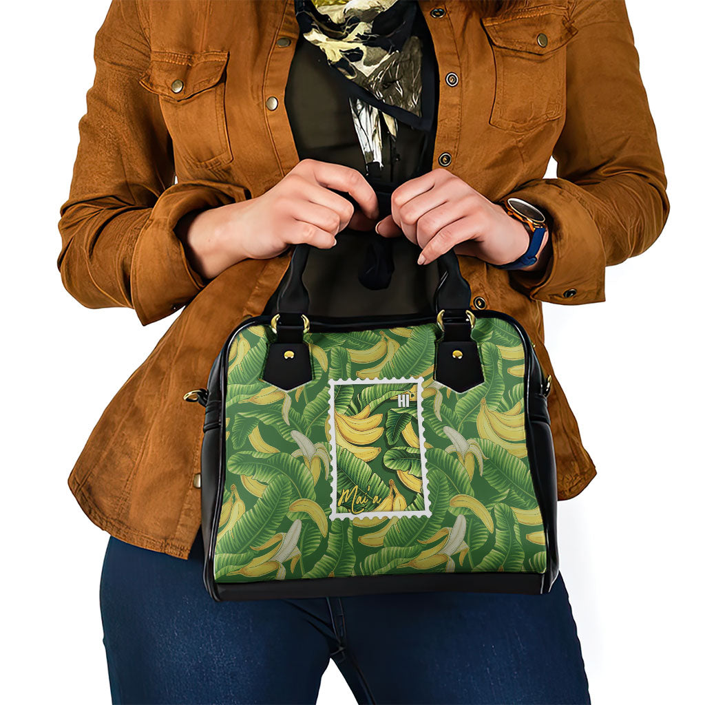 Aloha Hawaii Maia Shoulder Handbag Hawaiian Banana Stylized Stamp LT14 - Polynesian Pride