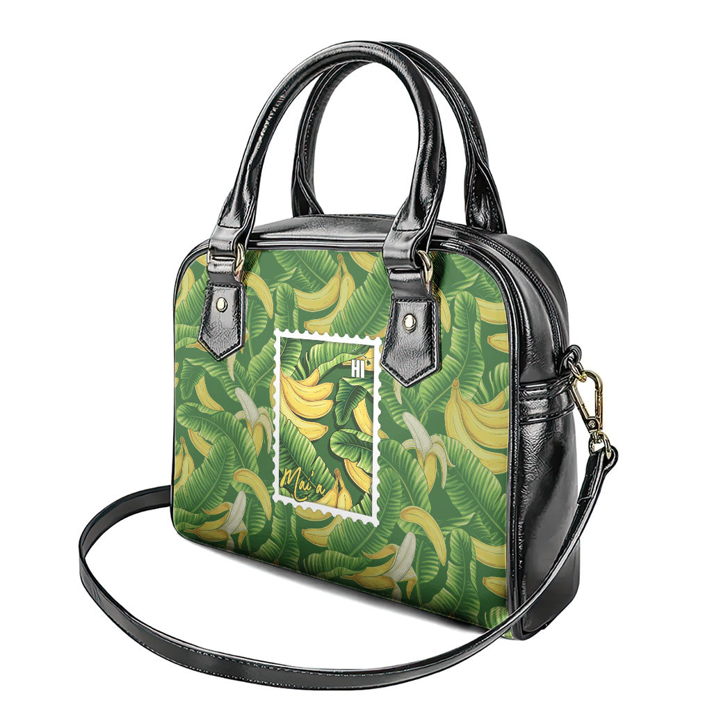 Aloha Hawaii Maia Shoulder Handbag Hawaiian Banana Stylized Stamp LT14 - Polynesian Pride