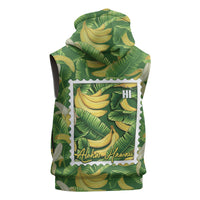 Aloha Hawaii Maia Sleeveless Hoodie Hawaiian Banana Stylized Stamp LT14 - Polynesian Pride