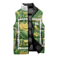 Aloha Hawaii Maia Sleeveless Puffer Jacket Hawaiian Banana Stylized Stamp LT14 - Polynesian Pride