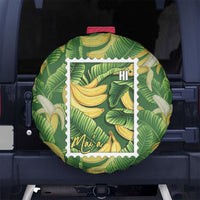 Aloha Hawaii Maia Spare Tire Cover Hawaiian Banana Stylized Stamp LT14 No hole Green - Polynesian Pride