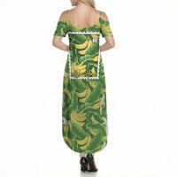 Aloha Hawaii Maia Summer Maxi Dress Hawaiian Banana Stylized Stamp LT14 - Polynesian Pride