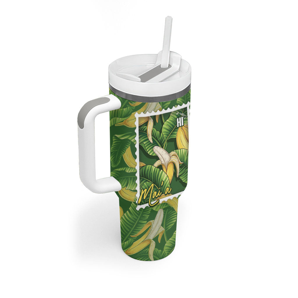 Aloha Hawaii Maia Tumbler With Handle Hawaiian Banana Stylized Stamp LT14 - Polynesian Pride