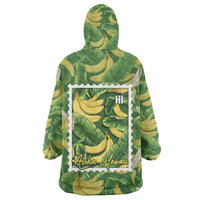 Aloha Hawaii Maia Wearable Blanket Hoodie Hawaiian Banana Stylized Stamp LT14 - Polynesian Pride