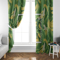 Aloha Hawaii Maia Window Curtain Hawaiian Banana Stylized Stamp LT14 - Polynesian Pride
