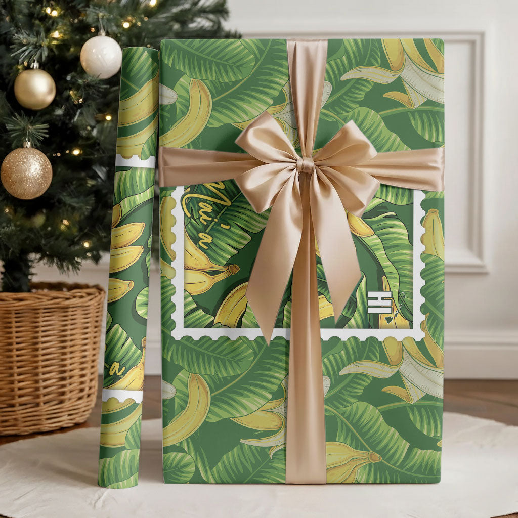 Aloha Hawaii Maia Wrapping Paper Hawaiian Banana Stylized Stamp LT14 - Polynesian Pride