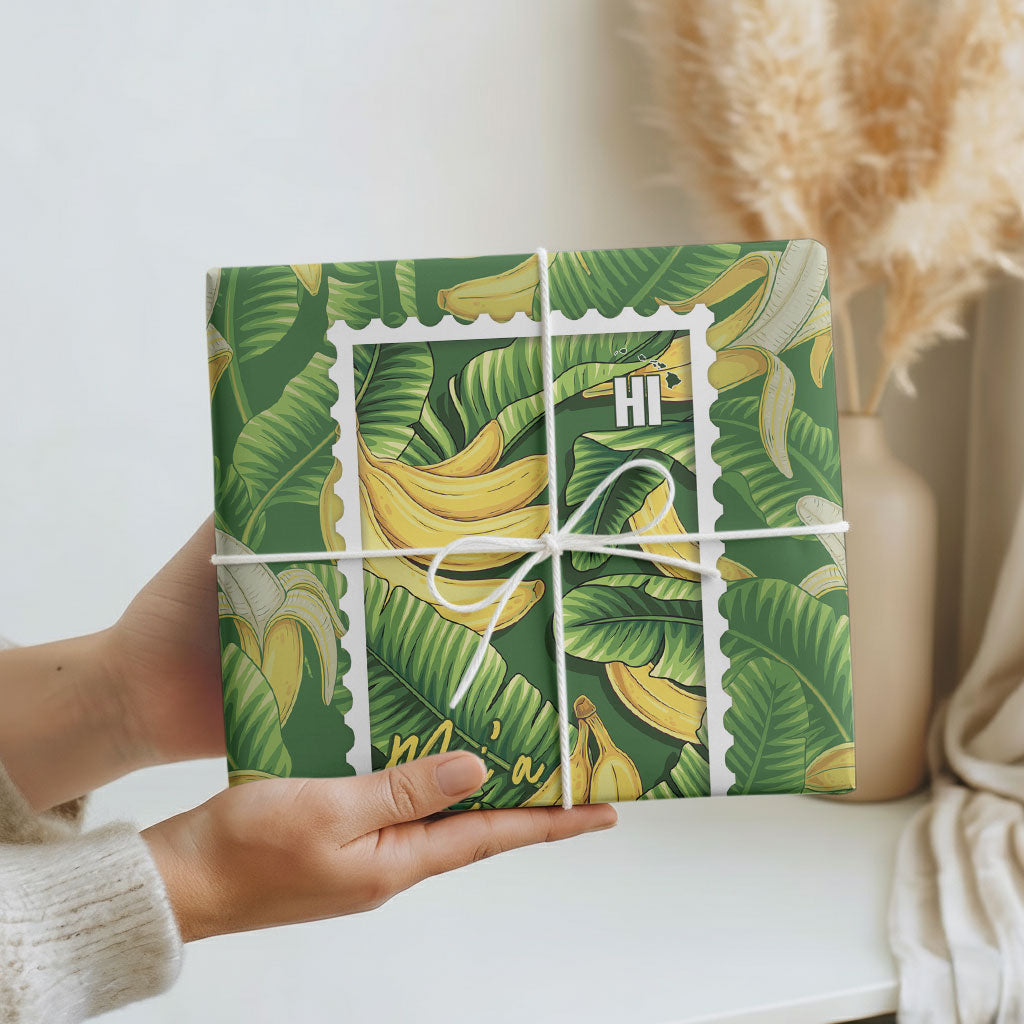 Aloha Hawaii Maia Wrapping Paper Hawaiian Banana Stylized Stamp LT14 - Polynesian Pride