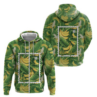 Aloha Hawaii Maia Zip Hoodie Hawaiian Banana Stylized Stamp LT14 - Polynesian Pride