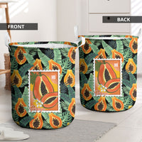 Aloha Hawaii Mikana Laundry Basket Hawaiian Papaya Stylized Stamp LT14 - Polynesian Pride