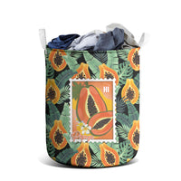 Aloha Hawaii Mikana Laundry Basket Hawaiian Papaya Stylized Stamp LT14 - Polynesian Pride