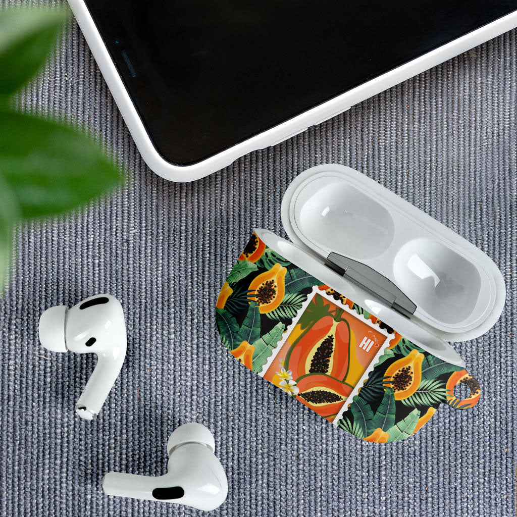 Aloha Hawaii Mikana AirPods Case Hawaiian Papaya Stylized Stamp LT14 - Polynesian Pride