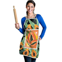 Aloha Hawaii Mikana Apron Hawaiian Papaya Stylized Stamp LT14 - Polynesian Pride