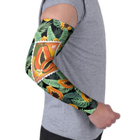 Aloha Hawaii Mikana Arm Sleeves Hawaiian Papaya Stylized Stamp LT14 - Polynesian Pride