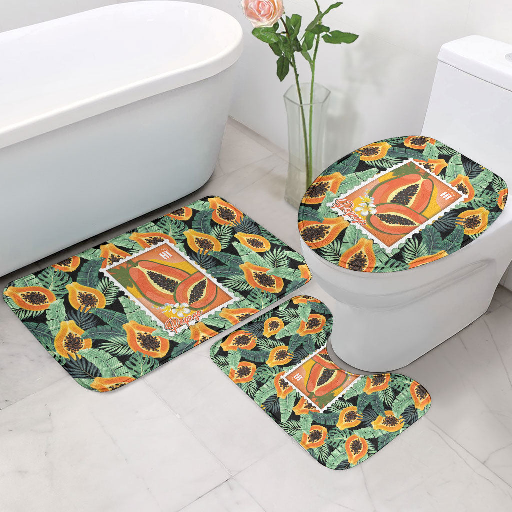 Aloha Hawaii Mikana Bathroom Set Hawaiian Papaya Stylized Stamp LT14 - Polynesian Pride