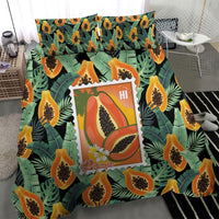 Aloha Hawaii Mikana Bedding Set Hawaiian Papaya Stylized Stamp LT14 - Polynesian Pride