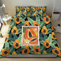 Aloha Hawaii Mikana Bedding Set Hawaiian Papaya Stylized Stamp LT14 - Polynesian Pride