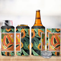 Aloha Hawaii Mikana 4 in 1 Can Cooler Tumbler Hawaiian Papaya Stylized Stamp LT14 - Polynesian Pride