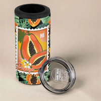 Aloha Hawaii Mikana 4 in 1 Can Cooler Tumbler Hawaiian Papaya Stylized Stamp LT14 - Polynesian Pride