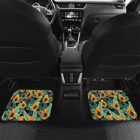 Aloha Hawaii Mikana Car Mats Hawaiian Papaya Stylized Stamp LT14 Set 2pcs - Back Green - Polynesian Pride